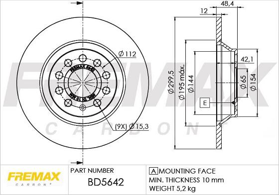 FREMAX BD-5642 - Kočioni disk www.molydon.hr