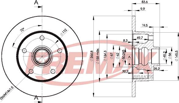 FREMAX BD-5606 - Kočioni disk www.molydon.hr