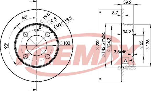 FREMAX BD-5608 - Kočioni disk www.molydon.hr