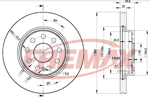 FREMAX BD-5614 - Kočioni disk www.molydon.hr