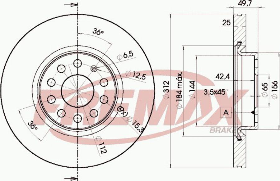 FREMAX BD-5618e - Kočioni disk www.molydon.hr