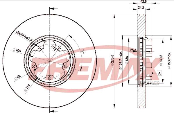 FREMAX BD-5612 - Kočioni disk www.molydon.hr