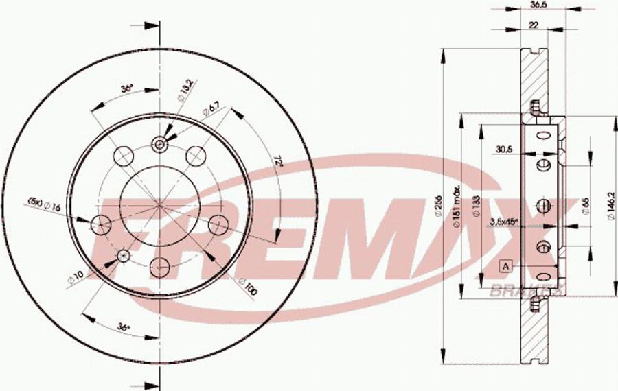 FREMAX BD-5617 - Kočioni disk www.molydon.hr