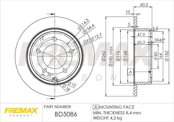 FREMAX BD-5086 - Kočioni disk www.molydon.hr