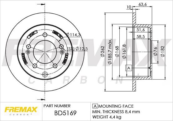 FREMAX BD-5169 - Kočioni disk www.molydon.hr