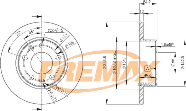 FREMAX BD-5165 - Kočioni disk www.molydon.hr