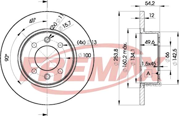 FREMAX BD-5166 - Kočioni disk www.molydon.hr