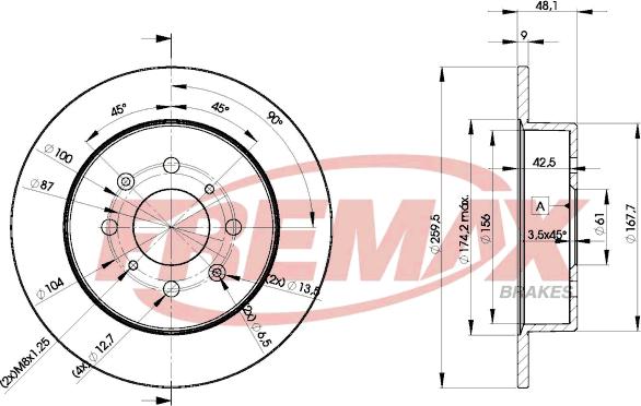 FREMAX BD-5105 - Kočioni disk www.molydon.hr