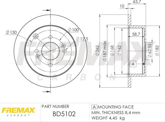 FREMAX BD-5102 - Kočioni disk www.molydon.hr