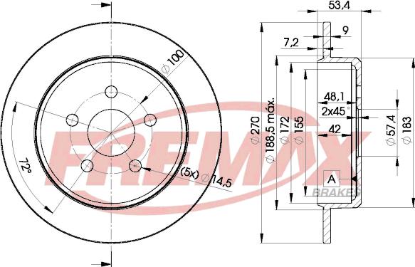 FREMAX BD-5114 - Kočioni disk www.molydon.hr