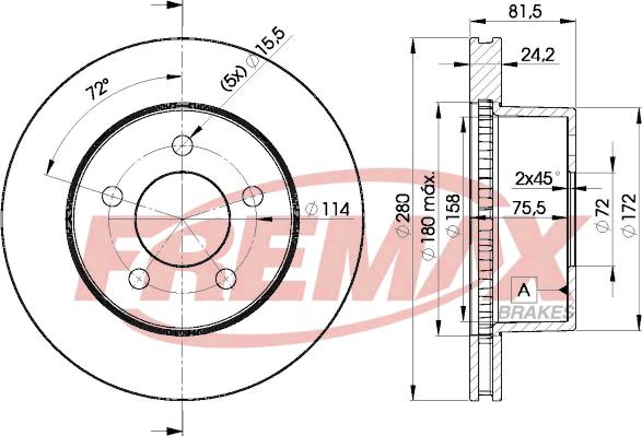 FREMAX BD-5115 - Kočioni disk www.molydon.hr