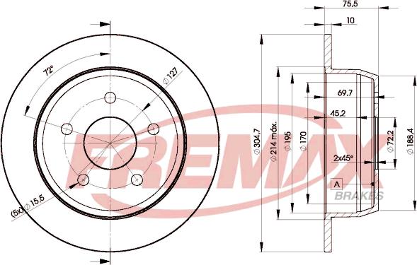 FREMAX BD-5118 - Kočioni disk www.molydon.hr