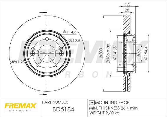 FREMAX BD-5184 - Kočioni disk www.molydon.hr