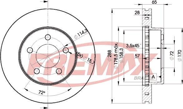 FREMAX BD-5121 - Kočioni disk www.molydon.hr