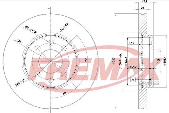 FREMAX BD-5890 - Kočioni disk www.molydon.hr