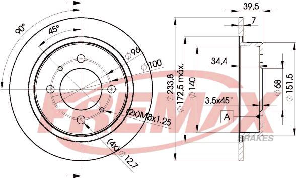 FREMAX BD-5803 - Kočioni disk www.molydon.hr