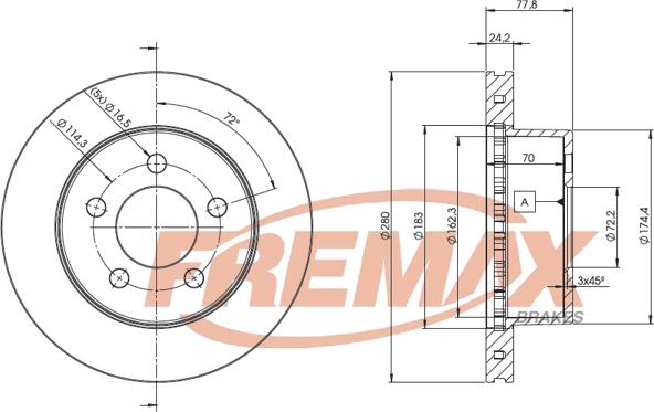 FREMAX BD-5396 - Kočioni disk www.molydon.hr