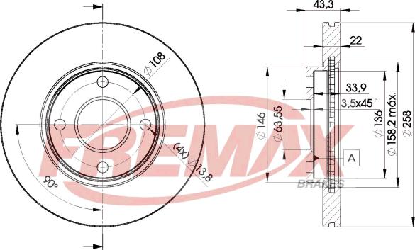 FREMAX BD-5344 - Kočioni disk www.molydon.hr