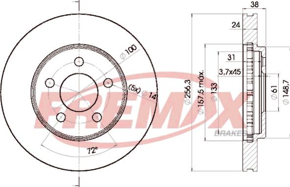 FREMAX BD-5348 - Kočioni disk www.molydon.hr