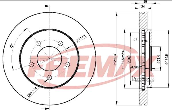 FREMAX BD-5347 - Kočioni disk www.molydon.hr