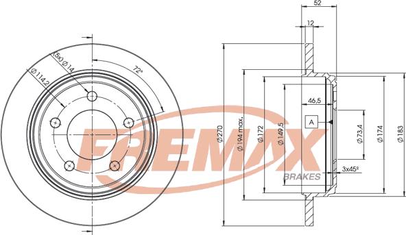 FREMAX BD-5356 - Kočioni disk www.molydon.hr