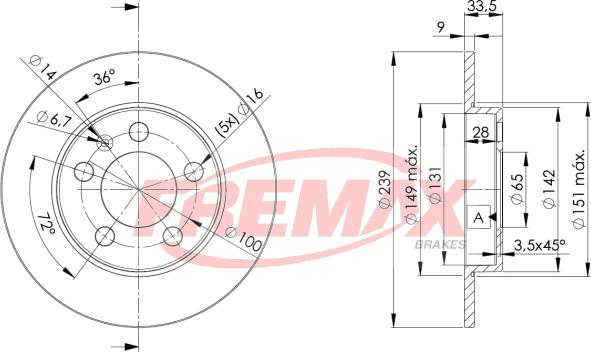 FREMAX BD-5311 - Kočioni disk www.molydon.hr