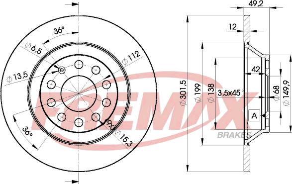 FREMAX BD-5313 - Kočioni disk www.molydon.hr