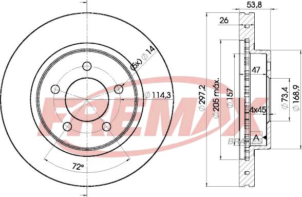 FREMAX BD-5386 - Kočioni disk www.molydon.hr