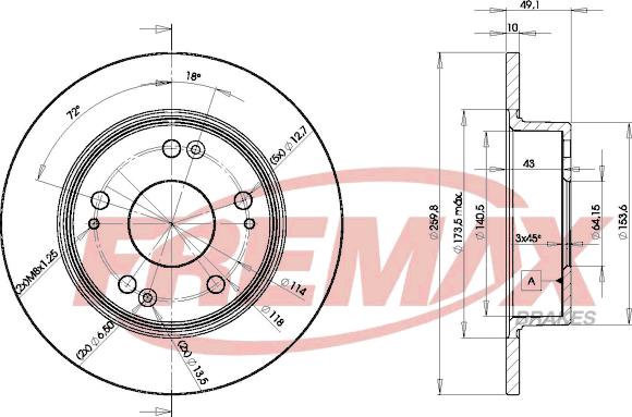 FREMAX BD-5252 - Kočioni disk www.molydon.hr