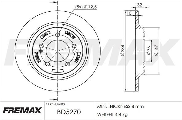 FREMAX BD-5270 - Kočioni disk www.molydon.hr