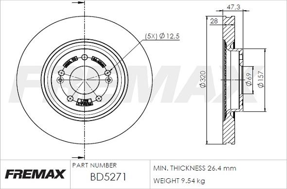 FREMAX BD-5271 - Kočioni disk www.molydon.hr