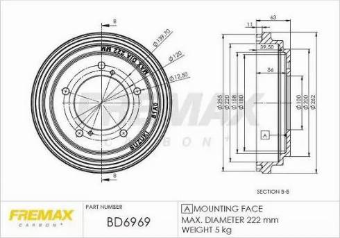 FREMAX BD-6969 - Bubanj kočnica www.molydon.hr