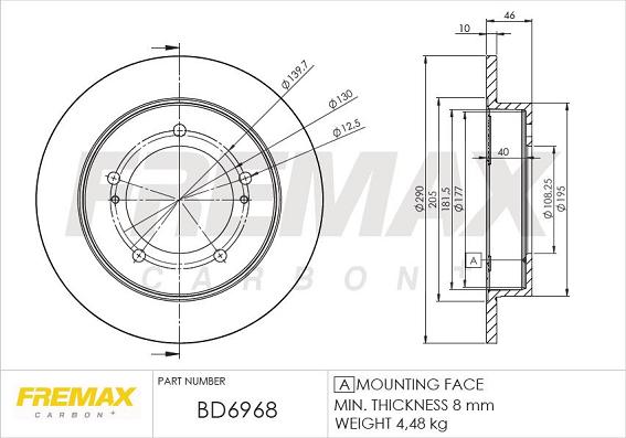 FREMAX BD-6968 - Kočioni disk www.molydon.hr