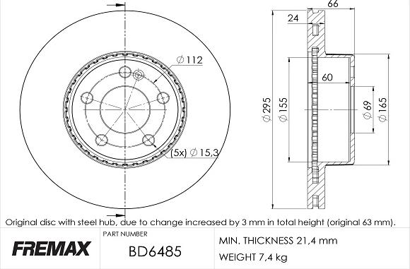 FREMAX BD-6485 - Kočioni disk www.molydon.hr