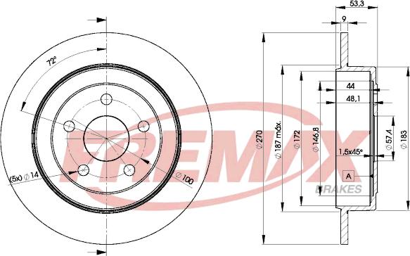 FREMAX BD-6433 - Kočioni disk www.molydon.hr