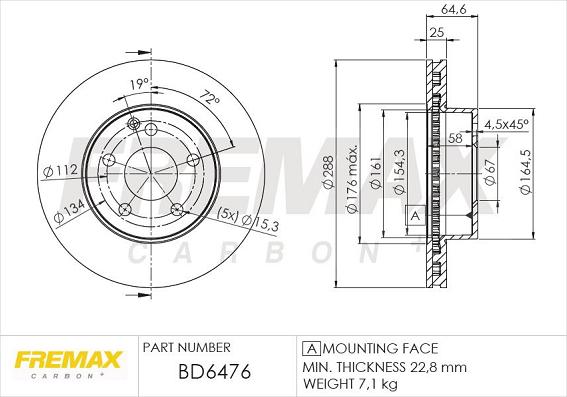 FREMAX BD-6476 - Kočioni disk www.molydon.hr