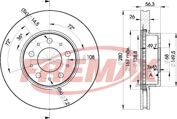 FREMAX BD-6567 - Kočioni disk www.molydon.hr