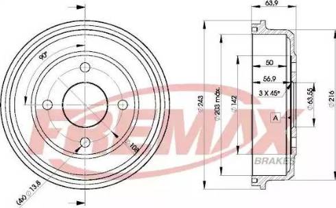 FREMAX BD-6632 - Bubanj kočnica www.molydon.hr