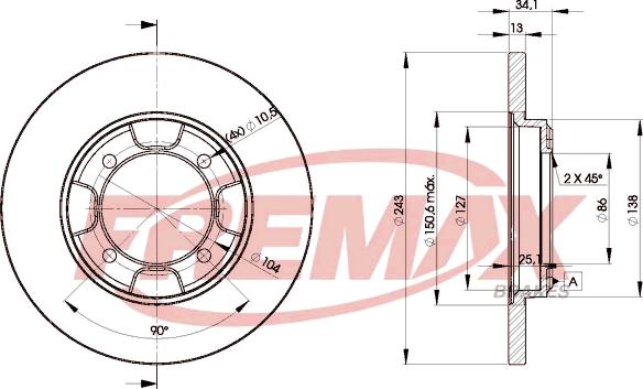 FREMAX BD-6676 - Kočioni disk www.molydon.hr