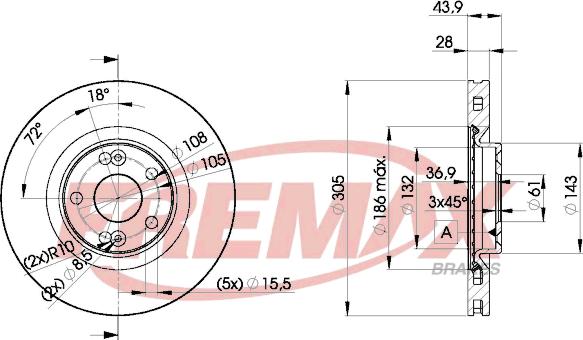 FREMAX BD-6673 - Kočioni disk www.molydon.hr