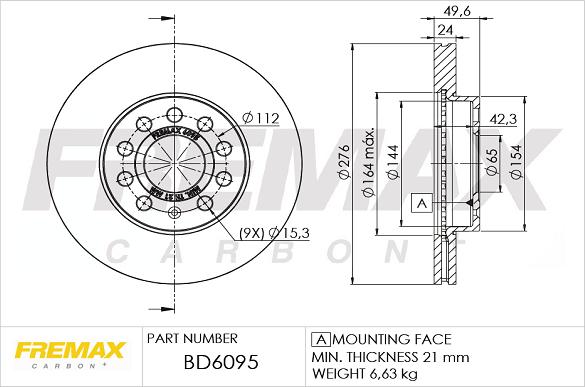 FREMAX BD-6095 - Kočioni disk www.molydon.hr