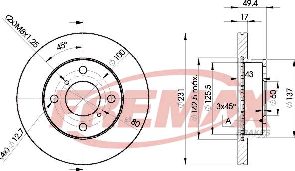 FREMAX BD-6044 - Kočioni disk www.molydon.hr