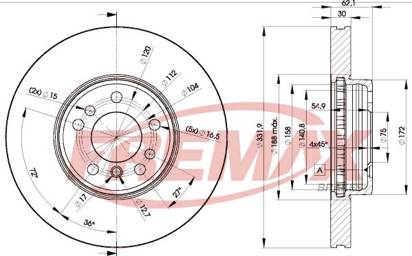 FREMAX BD-6045 - Kočioni disk www.molydon.hr