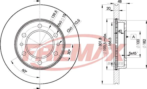 FREMAX BD-6004 - Kočioni disk www.molydon.hr