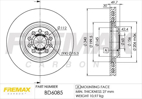 FREMAX BD-6085 - Kočioni disk www.molydon.hr