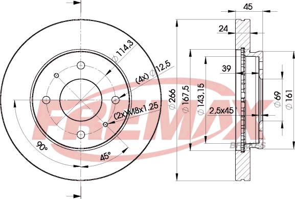 FREMAX BD-6080 - Kočioni disk www.molydon.hr