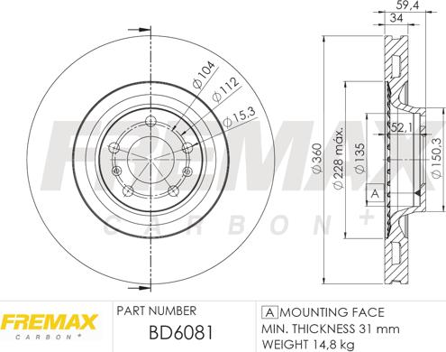 FREMAX BD-6081 - Kočioni disk www.molydon.hr