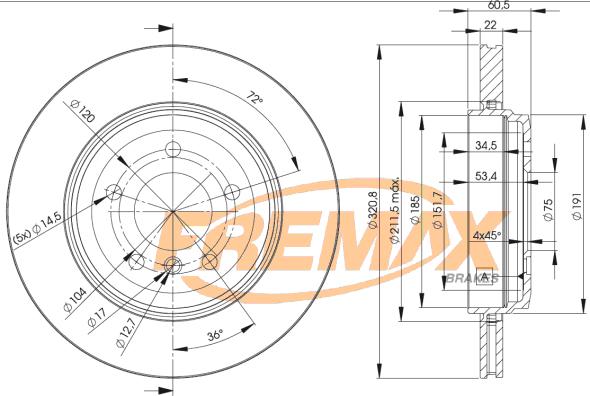 FREMAX BD-6074 - Kočioni disk www.molydon.hr