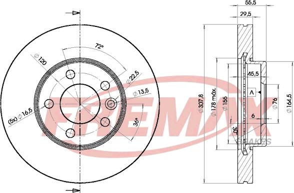 FREMAX BD-6153 - Kočioni disk www.molydon.hr