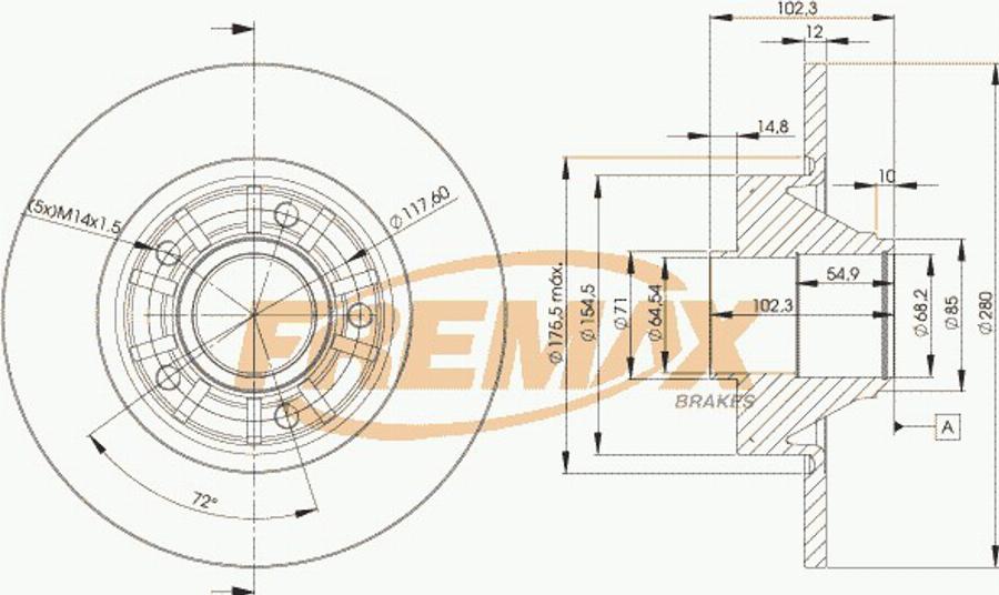 FREMAX BD-6846e - Kočioni disk www.molydon.hr